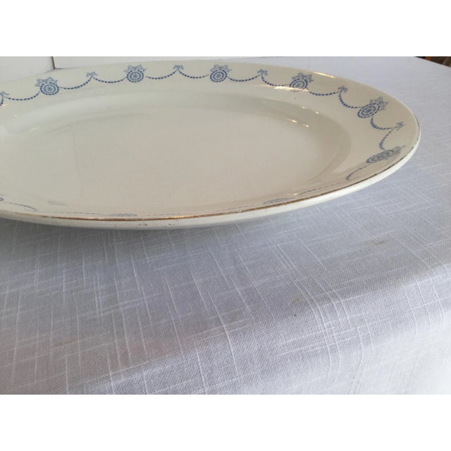 White Blue & White Oval Imperial Porcelain Platter For Sale - Image 8 of 13
