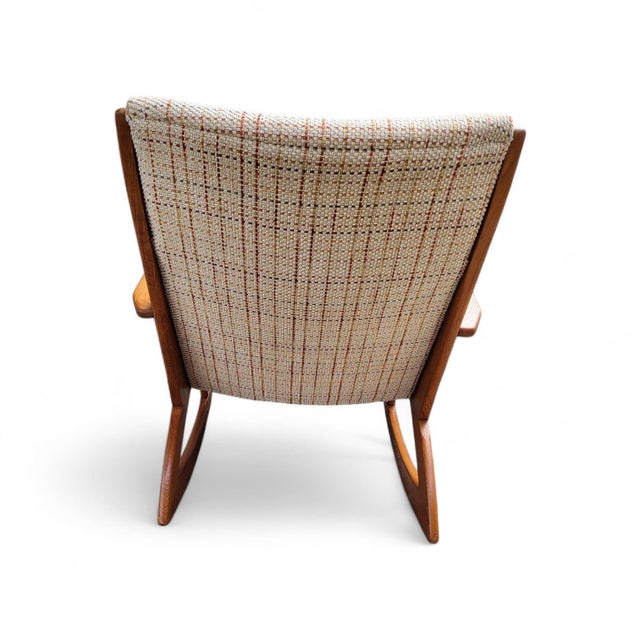 Mid-Century Danish Boomerang Rocking Chair Model 97 Søren Jensen v. Tønder Møbelwærk ​, 1950s For Sale - Image 6 of 17