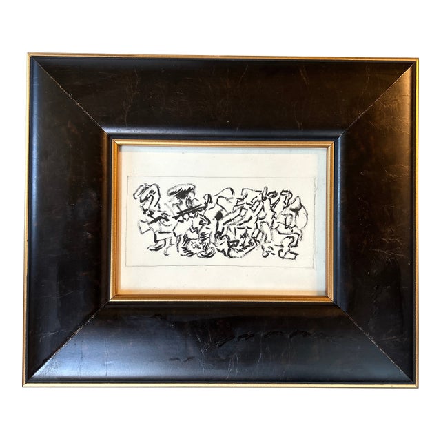 1950’s Original Abstract Expressionist Figure Painting For Sale