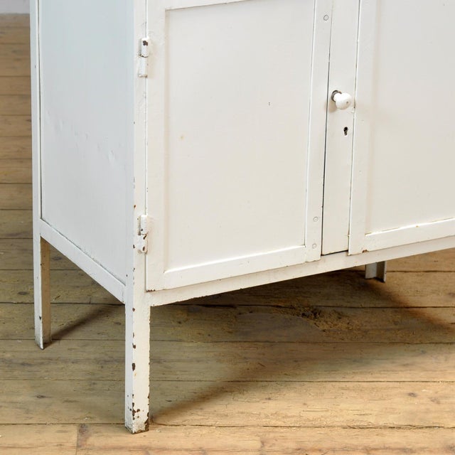 White Iron Medicine Cabinet, 1950s For Sale - Image 8 of 12
