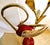 Antonio Pavia Rare Antonio Pavia Brass and Red Lacquered Wood Stork Floor Lamp Circa 1980s For Sale - Image 4 of 17