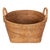 Saboga Home Round Basket with Hoop Handles in Honey Brown - 16.5" For Sale