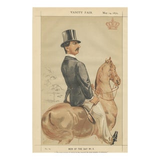 Vanity Fair, Men of the Day No. 6, 1870, Chromolithograph on Paper For Sale