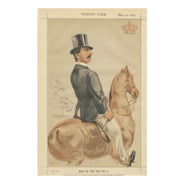 Vanity Fair, Men of the Day No. 6, 1870, Chromolithograph on Paper For Sale
