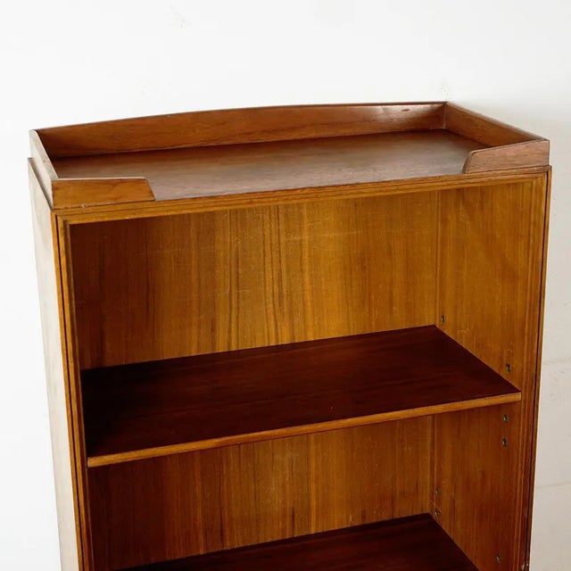 Mid-Century Austrian Walnut and Brass Wall Shelf attributed to Oswald Haerdtl, 1950s For Sale - Image 10 of 12