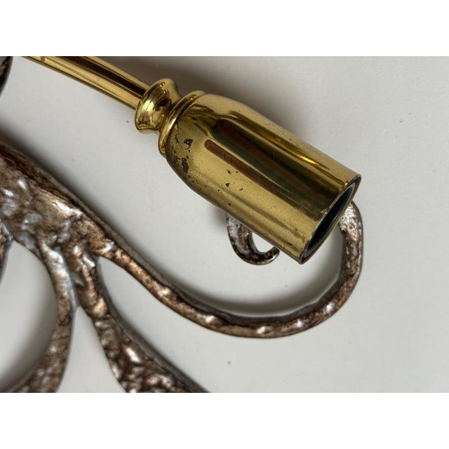 1980s Vintage Flush Mount in Brass and Iron by Hans Möller, 1980s For Sale - Image 5 of 16
