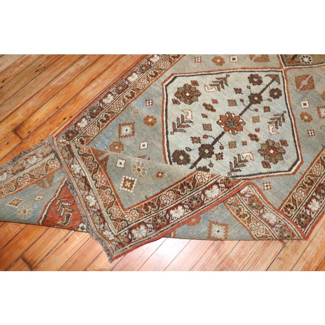 Early 20th Century Bidjar Geometric Runner, 2'9'' X 14'11'' For Sale - Image 11 of 11
