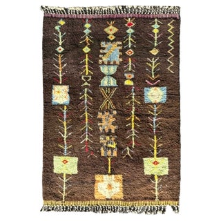 Large Moroccan Modern Berber Rug in Togo Wool, 1990s For Sale