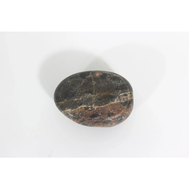 Stone Mid-Century Modern Brown Marble Tea Light Holder For Sale - Image 7 of 8