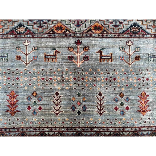 Hand-Knotted Tribal Gabbeh Wool Rug – 128x179 Cm For Sale - Image 6 of 18