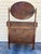 Late 19th Century Antique Oak Barley Twist Vanity / 3-Drawer Dresser on Casters With Beveled Swivel Mirror For Sale - Image 5 of 9