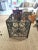 Black Large Wrought Iron Box Chandelier For Sale - Image 8 of 8