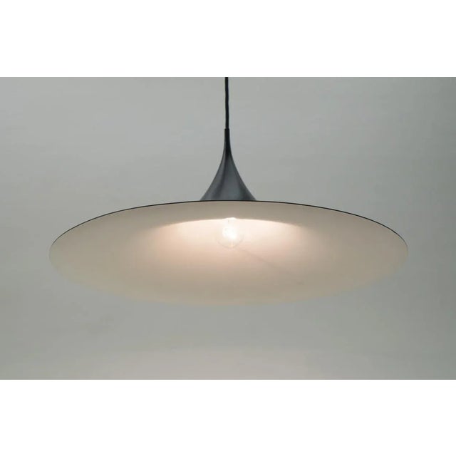 1970s Larbe Black Semi Pendant Lamp by Claus Bonderup & Torsten Thorup for Fog & Mørup, 1970s For Sale - Image 5 of 14
