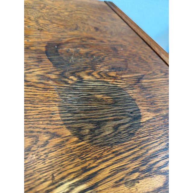Quarter-Sawn Oak Four-Drawer Filing Cabinet, Vintage For Sale - Image 11 of 12