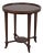 Baker Burl Walnut Mahogany Round Lamp Table For Sale