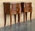 Mid 19th Century Pair Antique French Louis XV Marquetry Marble Top Nightstands with Two Drawers For Sale - Image 5 of 18