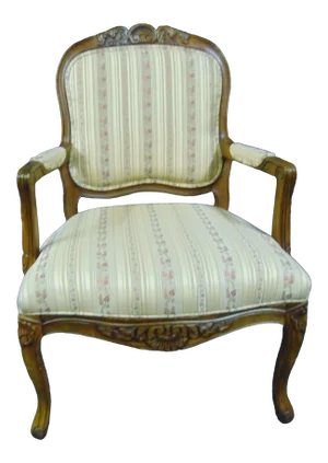 Louis XV Style Walnut Carved Armchair