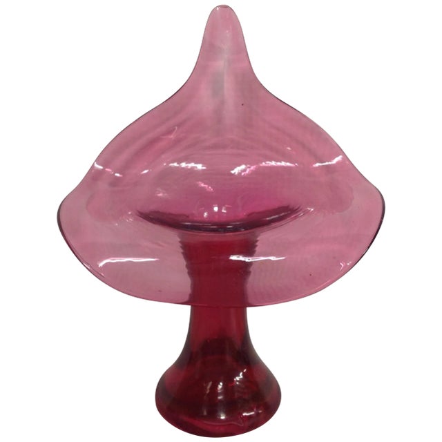Antique Cranberry Glass Jack in the Pulpit Vase For Sale