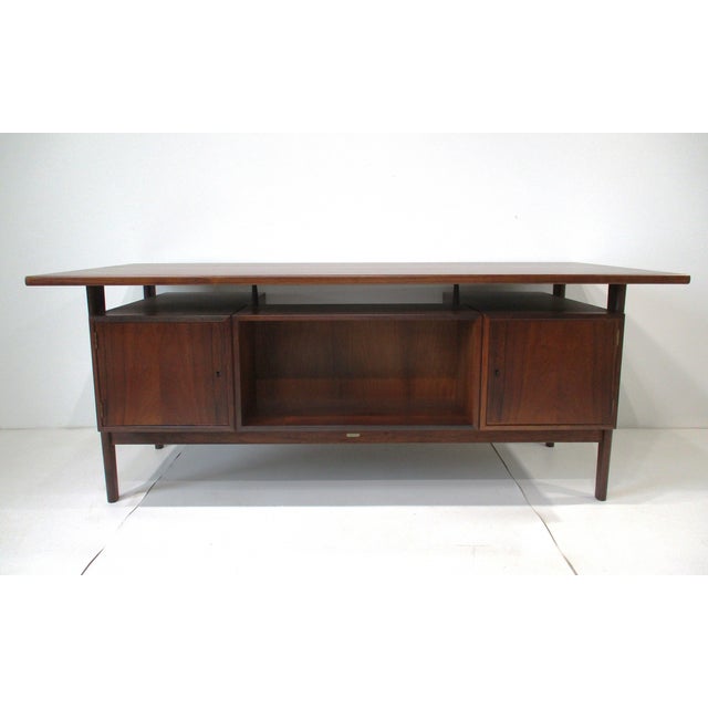 Kai Kristiansen Executive Rosewood Desk for Feldballes Denmark For Sale - Image 12 of 17