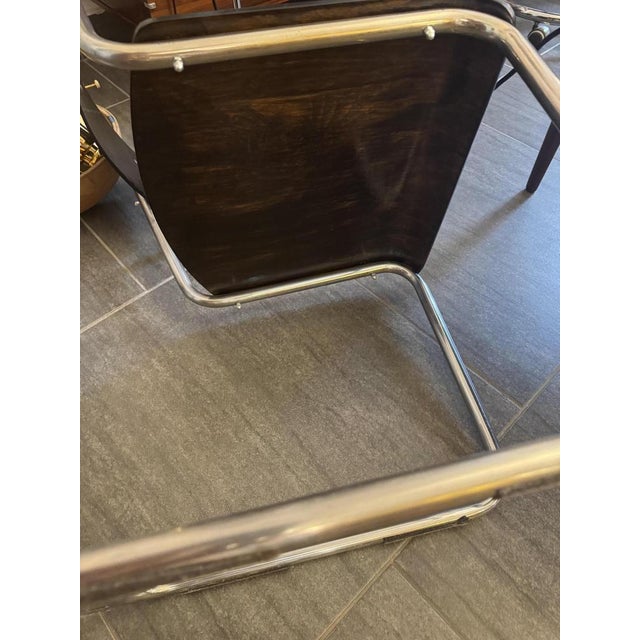 Vintage Bauhaus Cantilever Chair in Chrome-Plated Steel Tubing, 1930s For Sale - Image 4 of 8