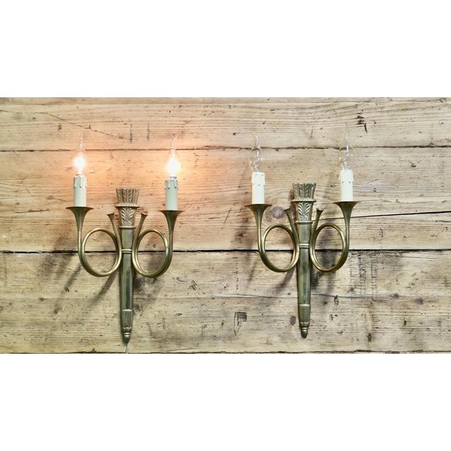 French Art Deco Twin Wall Lights, 1920, Set of 2 For Sale - Image 3 of 6