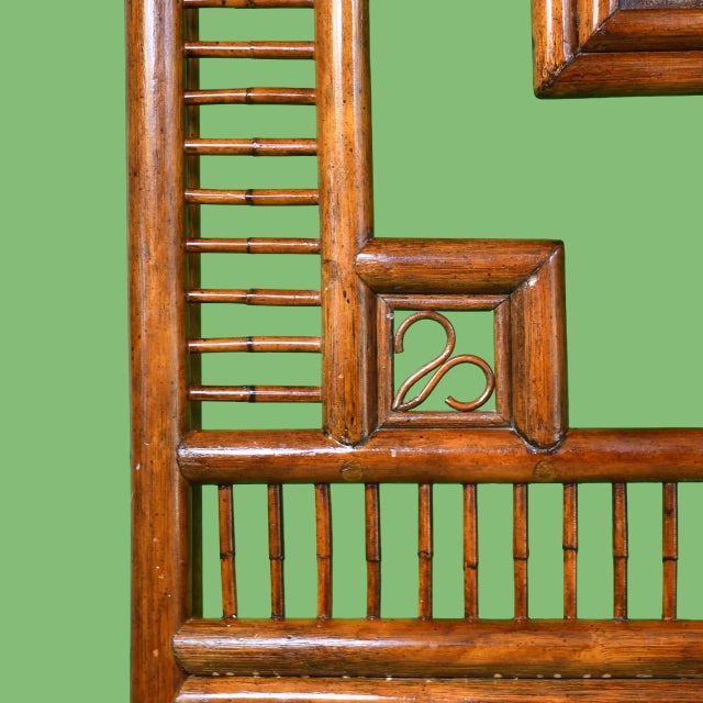 Vintage Chinoiserie Bamboo King Headboard For Sale - Image 4 of 7