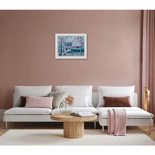 Modern Impressionist Landscape Snowscape Oil Painting Paris For Sale - Image 11 of 12