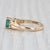 Modern 1970s 0.51ctw Emerald Cut Emerald Diamond Ring 14k Yellow Gold Size 5.5 For Sale - Image 3 of 8