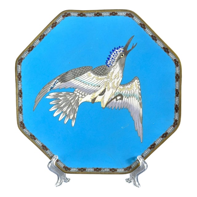 Japanese Cloisonné Plate, 1890s For Sale