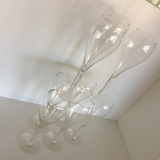 Crisa Hand Blown Crystal Tulip Style Champagne Glasses Set of 8