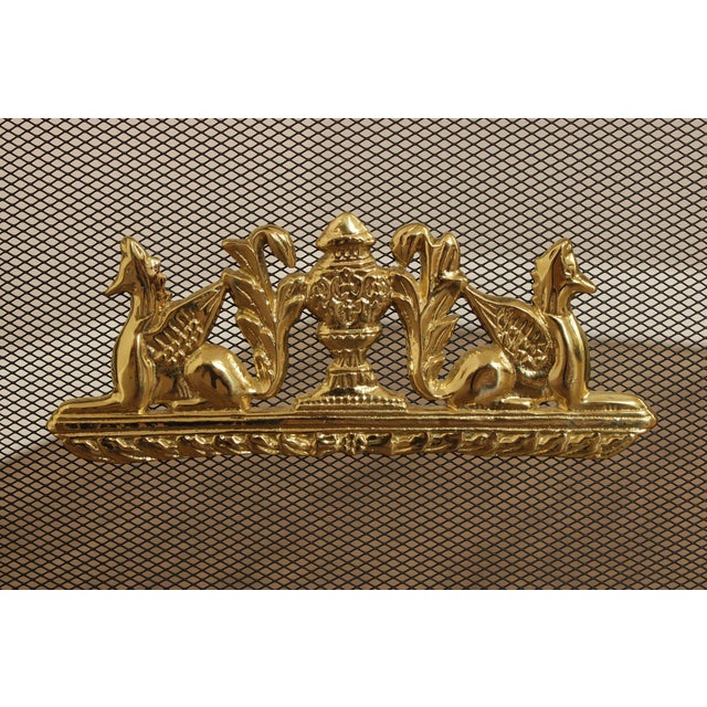 Brass Rococo Style Quality Brass Fireplace Screen For Sale - Image 8 of 12