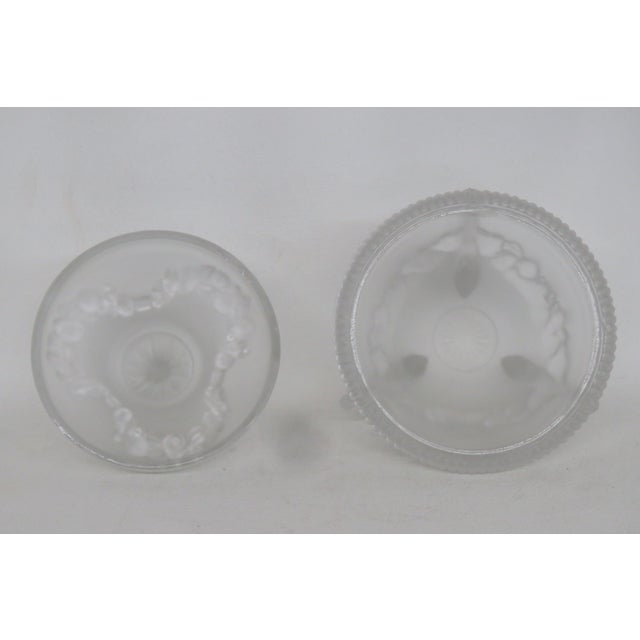 Portieux Vallerystahl Satin Argonaut Shell Frosted Glass Candy Dish 4505b For Sale - Image 14 of 18