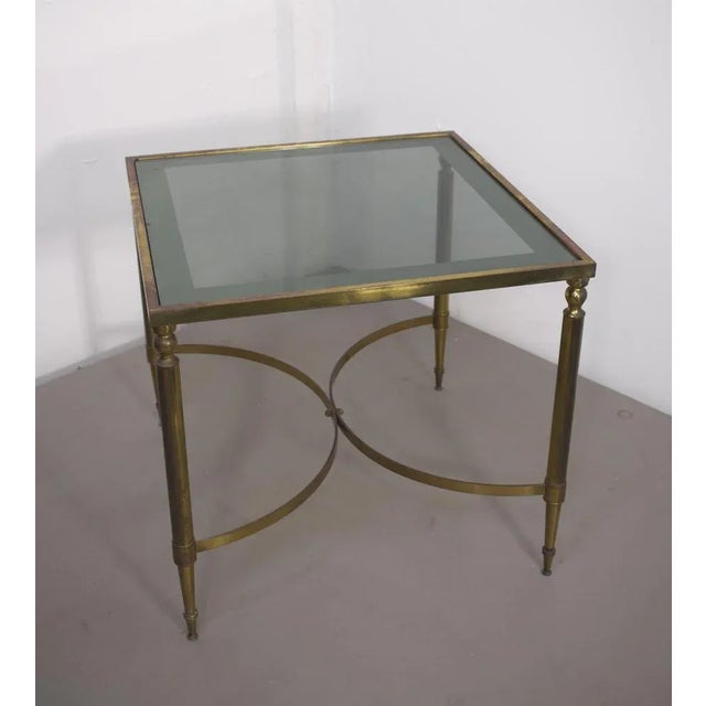 Mid-Century Modern Coffee Table in Brass, Italy, 1950s For Sale - Image 3 of 10