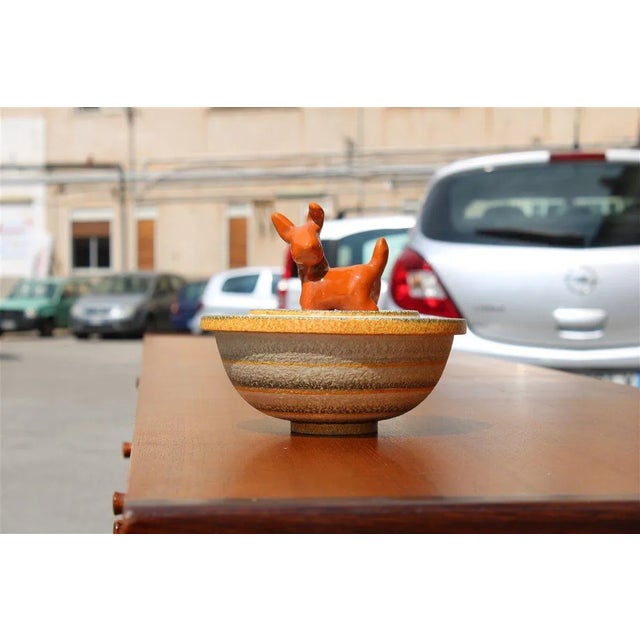 Futurist Matt Enamel Ceramic Box from Cima, 1930s For Sale - Image 6 of 7