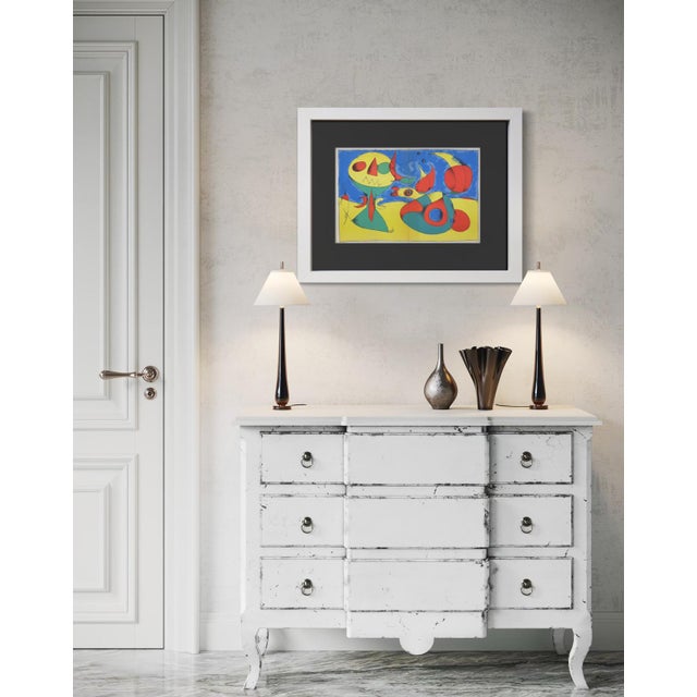 Joan Miró Original Color Lithograph 1956 Limited Edition Custom Framed For Sale In Atlanta - Image 6 of 6