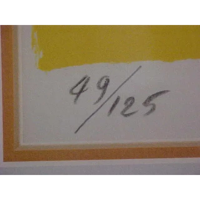 Wood Nicola Simbari "Yellow Wall" Color Lithograph For Sale - Image 7 of 8