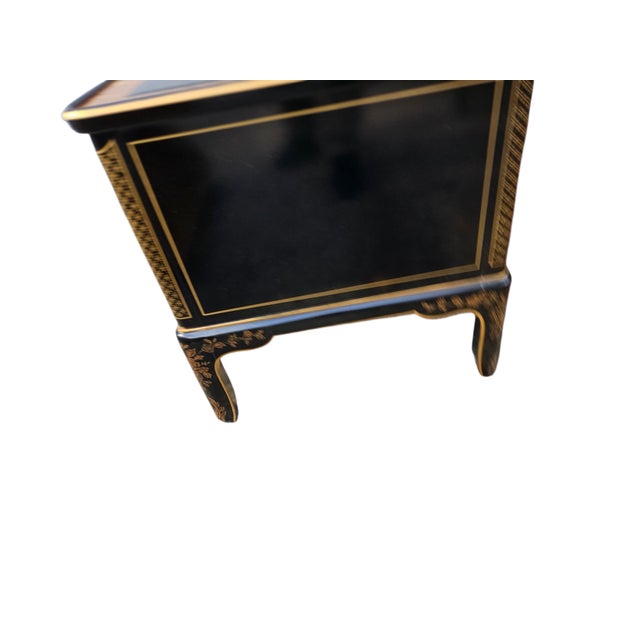 1980s Drexel Et Cetera Asian Inspired End Side Table Chest Chinoiserie Brass For Sale - Image 10 of 18