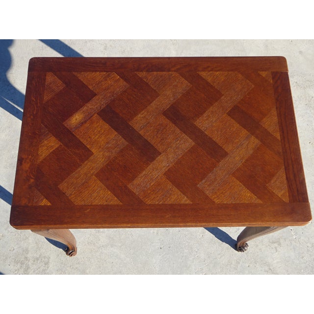 Louis XV Oak Folding Table, 1950s For Sale - Image 3 of 18
