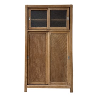 Vintage Wardrobe with Sliding Doors, 1950s For Sale