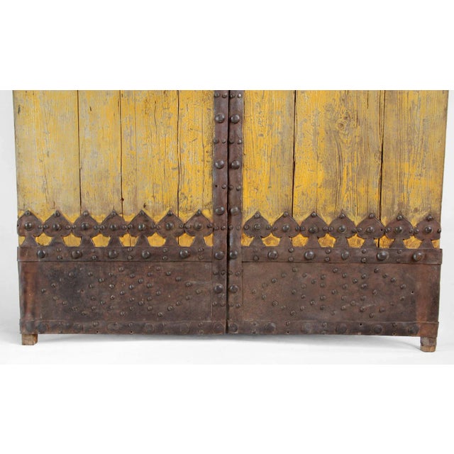 Vintage Yellow Chinese Wood Door For Sale - Image 4 of 7