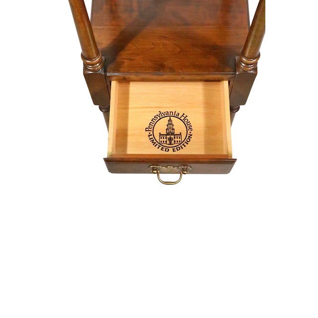 Vintage Colonial Revival Limited Edition Four Tier Shelved Stand by Pennsylvania House For Sale - Image 12 of 12