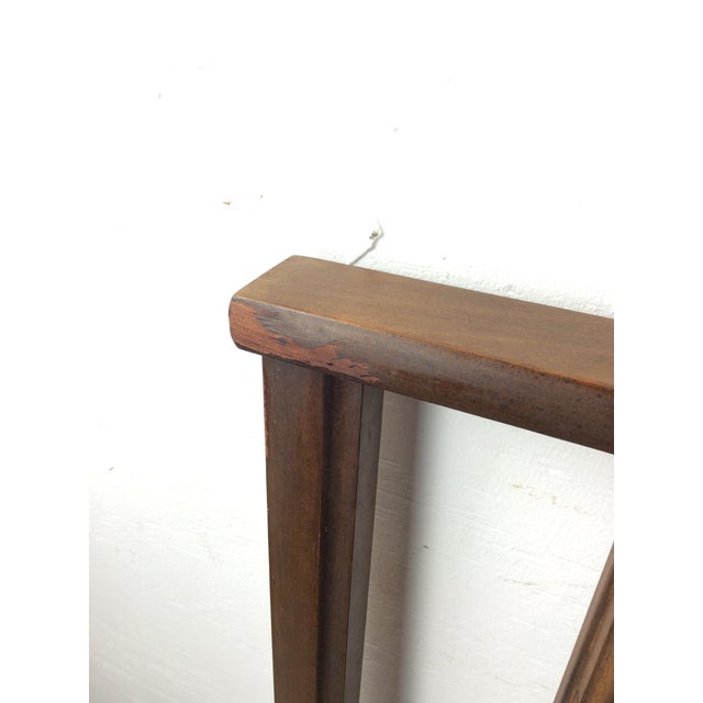 Mid-Century Modern Mid Century Modern King Headboard With Beveled Square Design For Sale - Image 3 of 17