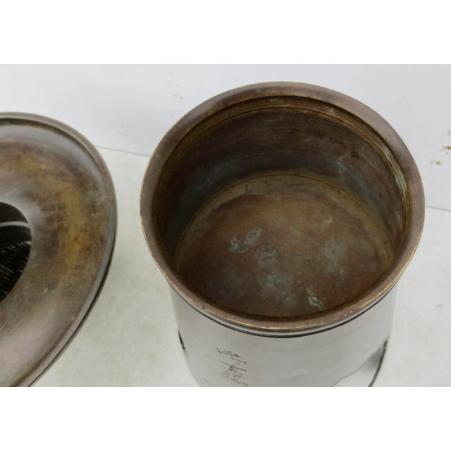 Bronze Ikebana Usubata Vase Japanese Meiji Period For Sale In New York - Image 6 of 10