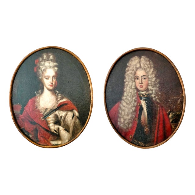 Portraits of French Nobles, 1600, Oil on Canvases, Set of 6 For Sale