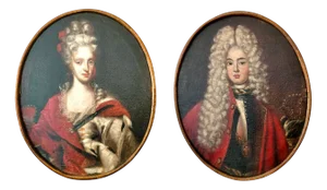 Portraits of French Nobles, 1600, Oil on Canvases, Set of 6