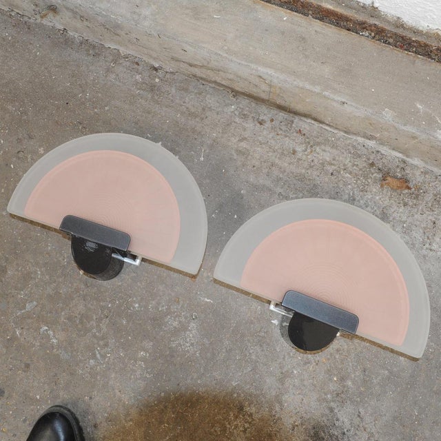 Pink Diva Wall Lights from Arteluce, Italy, 1980s, Set of 2 For Sale - Image 9 of 10