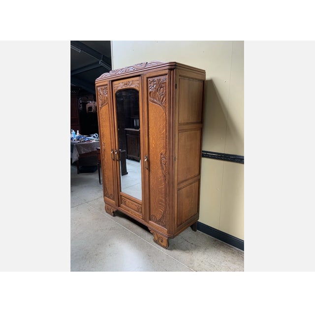 Vintage Art Deco Wardrobe, 1930 For Sale - Image 9 of 11