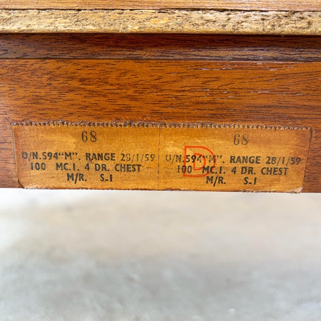 M Range Walnut Chest of Drawers by Peter Hayward for Uniflex, 1950s For Sale - Image 10 of 12