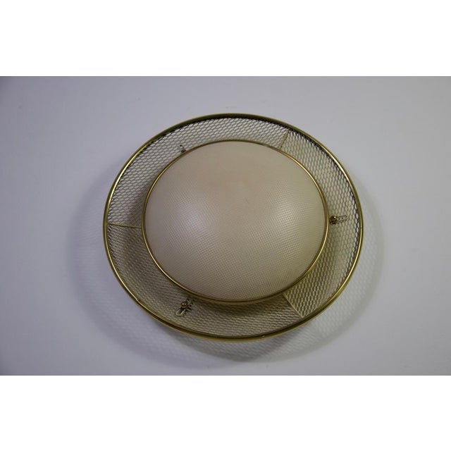 1960s Mid-Century Brass Flush Mount attributed to Erco, 1960s For Sale - Image 5 of 15