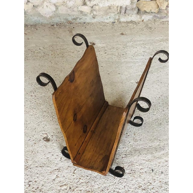 Vintage Rustic Magazine Rack, 1950s For Sale - Image 4 of 16